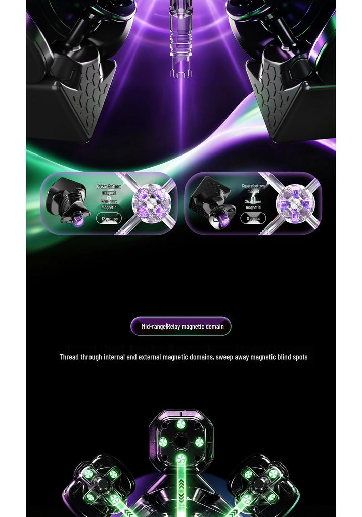 MagDriveUV 3x3x3 Cube: Magnetic Levitation Diamond Surface Competition Toy