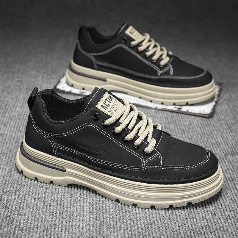 Men Sports Running Shoes Outdoor Walking Soft Casual Sneakers Fashion Designer Leather Sneaker Waterproof Men's Tennis Masculina