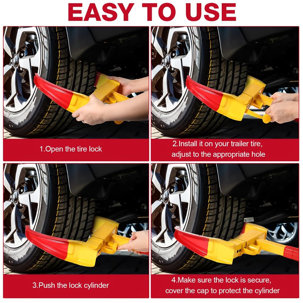 Heavy-Duty Steel Car Tire Lock Anti-Theft Security Device Enhanced Vehicle Protection