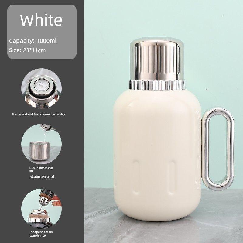 Large Capacity Thermos Cup Ikea 316 Stainless Steel Thermos Pot Household High-End Mechanical Temperature Display Teapot Warm Water Kettle