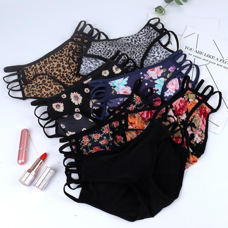 1Pcs Mesh Underpants Female Women's Panties Sexy Lace Lingerie Temptation Underwear Briefs Pespective Woman Thongs