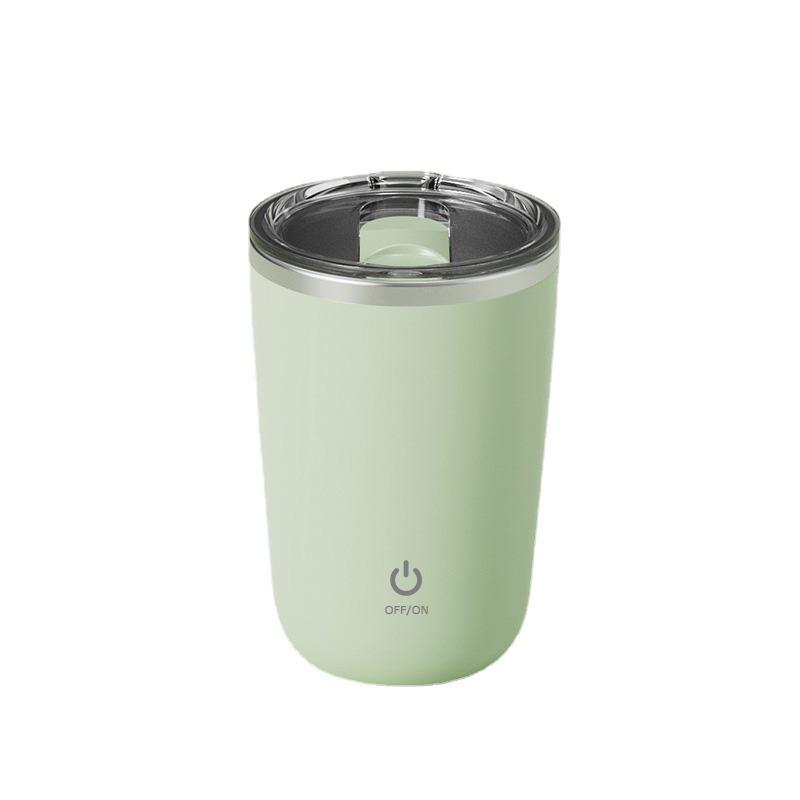 

1 rechargeable electric mixing cup, coffee cup, beverage cup, heat-resistant and easy to clean, magnetic induction double tap su зелёный