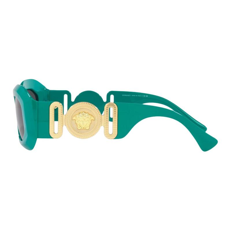 Versace Logo Plastic Irregular Sunglasses Men's Green 17384612 VE4425U 536487 54-Green 54
