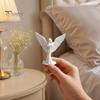 Guardian Angel Decor 3D Printed Elegant Figurine with Large Wings, Decorative Statue, Delicate Pleat Curve Statue Art Crafts Decoration for Home Shelf