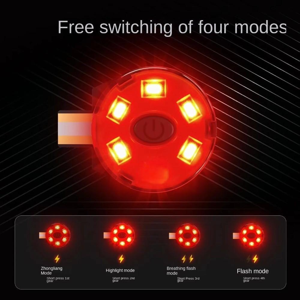 High Brightness Motorcycle Helmet Tail Light Flashing Warning Flashing Safety Light
