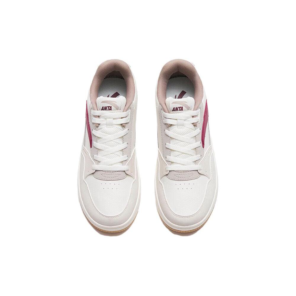 New Anta 982GZ Anti Slip And Wear Resistant Breathable Low Top Skateboard Shoes Men's White Gray Red 112318063-3