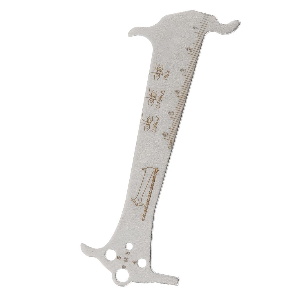 3 In 1 Mountain Bike Chain Measuring Ruler Road Bike Chain Wear Measuring Tool Silver