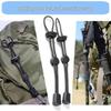 Adjustable Outdoor Hiking Pole Holder with Elastic Rope and Anti-Lost Buckle for Climbing and Backpacking