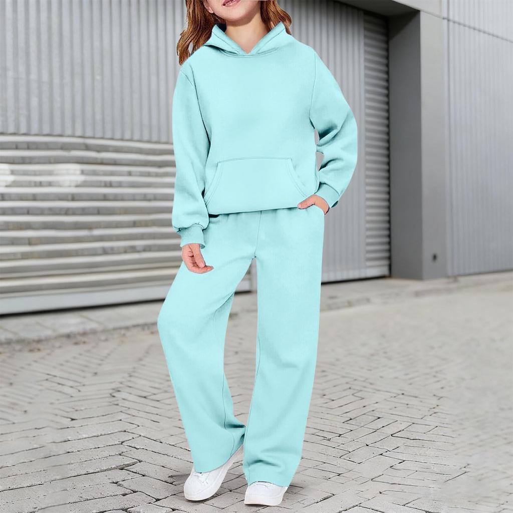 Kapuzenpullover und Hose Set für Jungen Mädchen Alter 6-12 Sportbekleidung Outfit