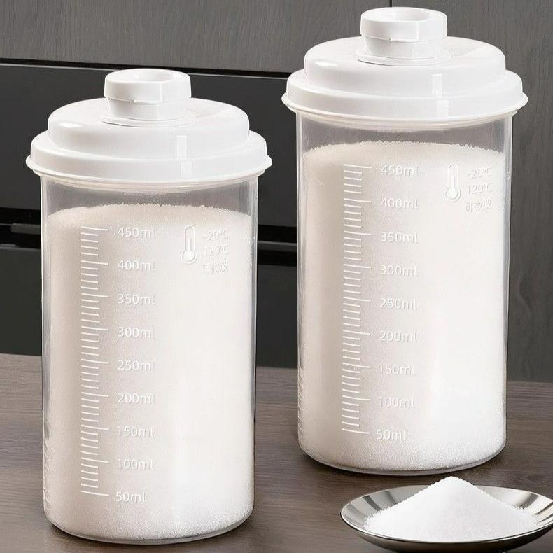 White Sugar Sub-bottling Sealed Tank Plastic Sealed Storage Tank Kitchen Household Sugar Moisture-proof Container