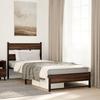 VidaXL Metal Bed Frames Without Mattress Brown Oak 80x200 Cm, Single Bed, Bedroom Furniture, Guest Bed, 4017317