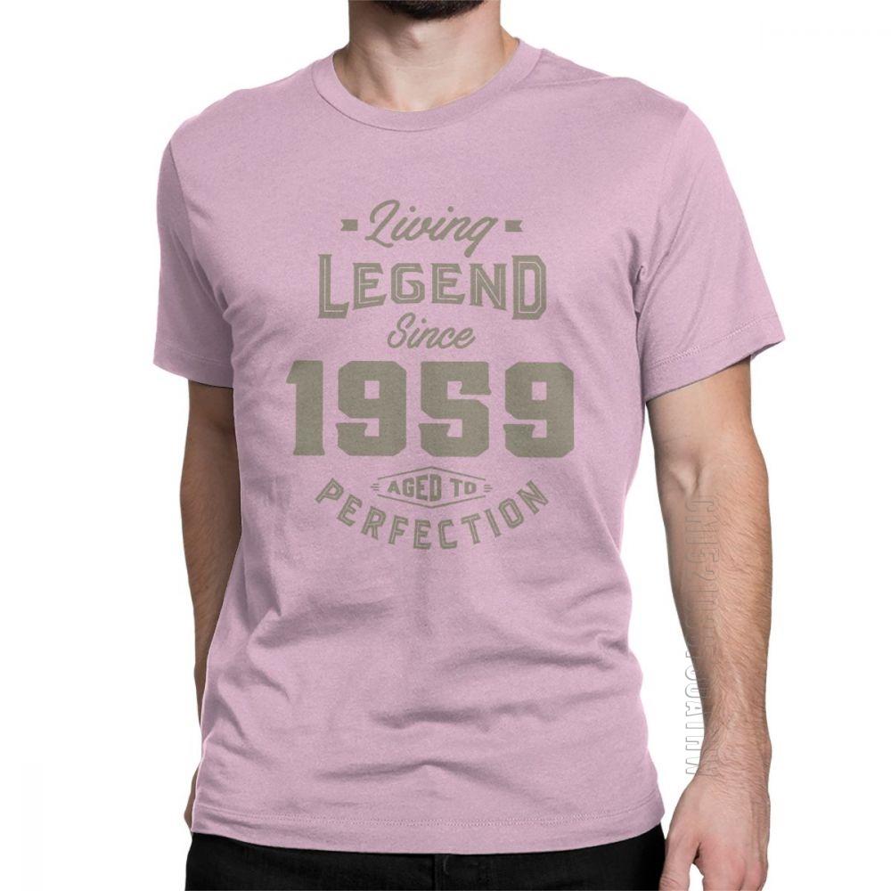 Living Legend Since 1959 Birthday TShirt Anniversary Birth Present T Shirt Vintage Men Gray Clothing Vintage Pure Cotton Tees