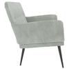 351414 vidaXL Banc Gris clair 108x79x79 cm Velours