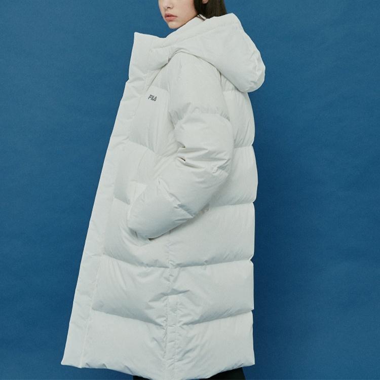 FILA Down Jackets Women's White Hooded Moderate Down Jacket FE2DJD6110X-OWH