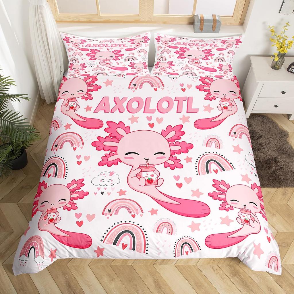 Rainbow Love Heart Duvet Cover For Kids Boys Girls Queen Size Lightweight Quilt Covers Colorful Love Hearts Bedding Set No Quilt