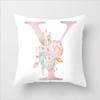 Flower Letter Pillow Soft and Breathable Sofa Car Lumbar Support Office Waist Protection Pillowcase