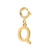 spring buckle Letter Charms Pendant initial charms pendant for Women Necklace earring Zircon keychain DIY accessories Wholesale