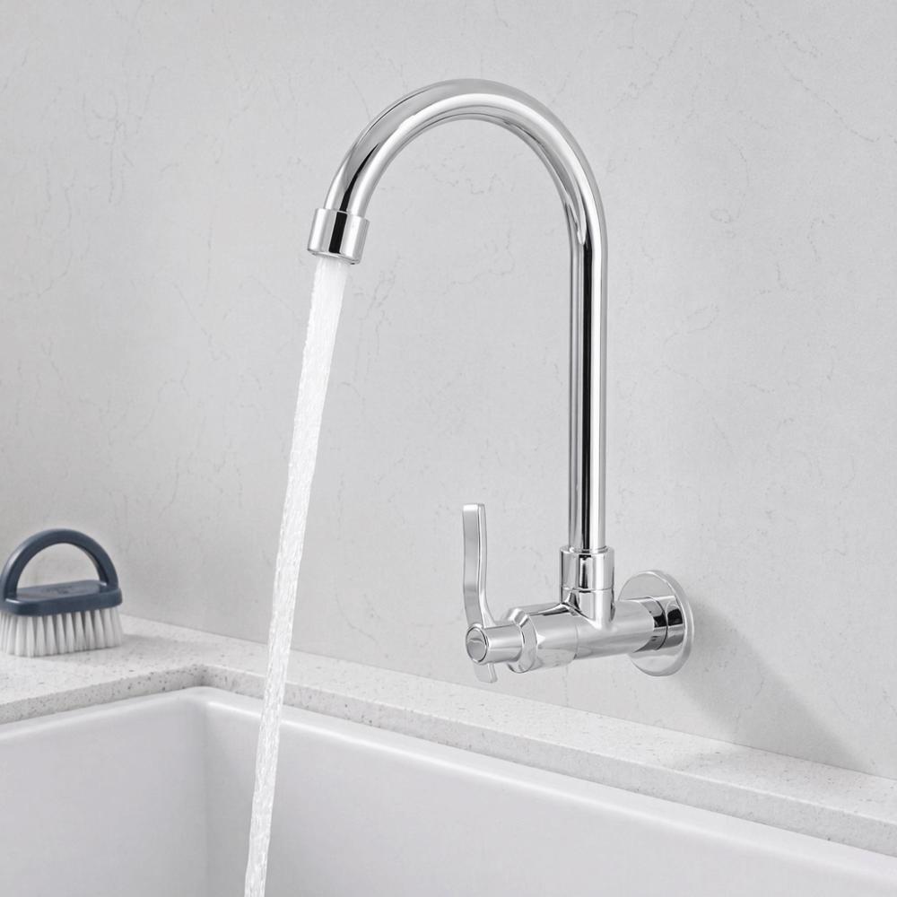 Single Cold Water Faucet Tap Wall Mounted Water Tap Modern Faucet Outdoor