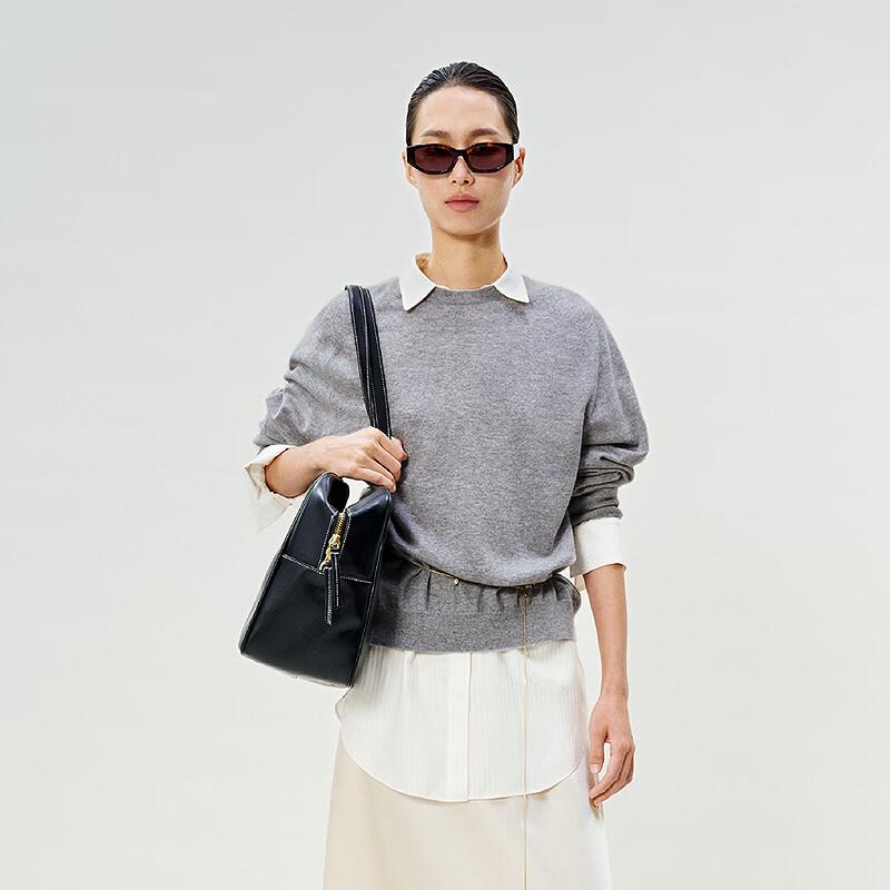 

LESS 2025 Spring Casual Cashmere Pullover Sweater L