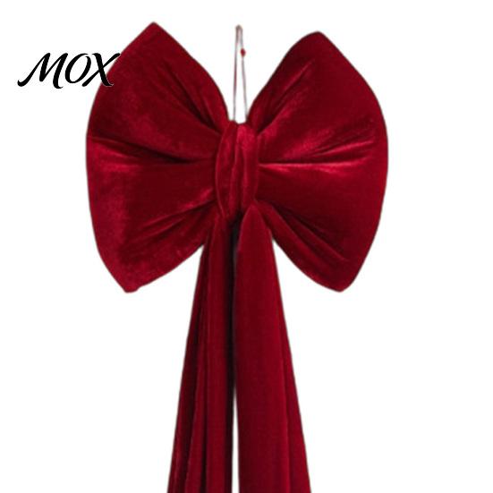 Reusable Event Ornaments Large Burgundy Velvet Bow, Giant Hanging Wall Decor for Indoor Wedding Backdrop, Christmas Tree Topper, Bridal Shower