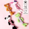 1pc Pet Plush Rope Braided Toy, Cute Animal Shaped Frog Panda Bear Rabbit Design, Chew Toy for Dog Training and Interaction