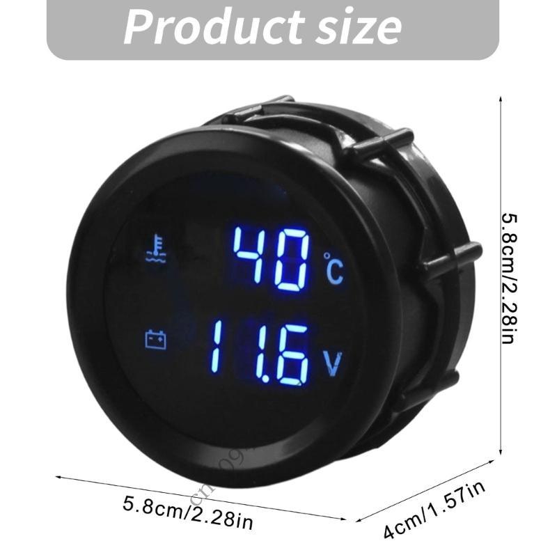 Universal 12V 24V Car Engine Coolant Temp And Battery Level Monitor