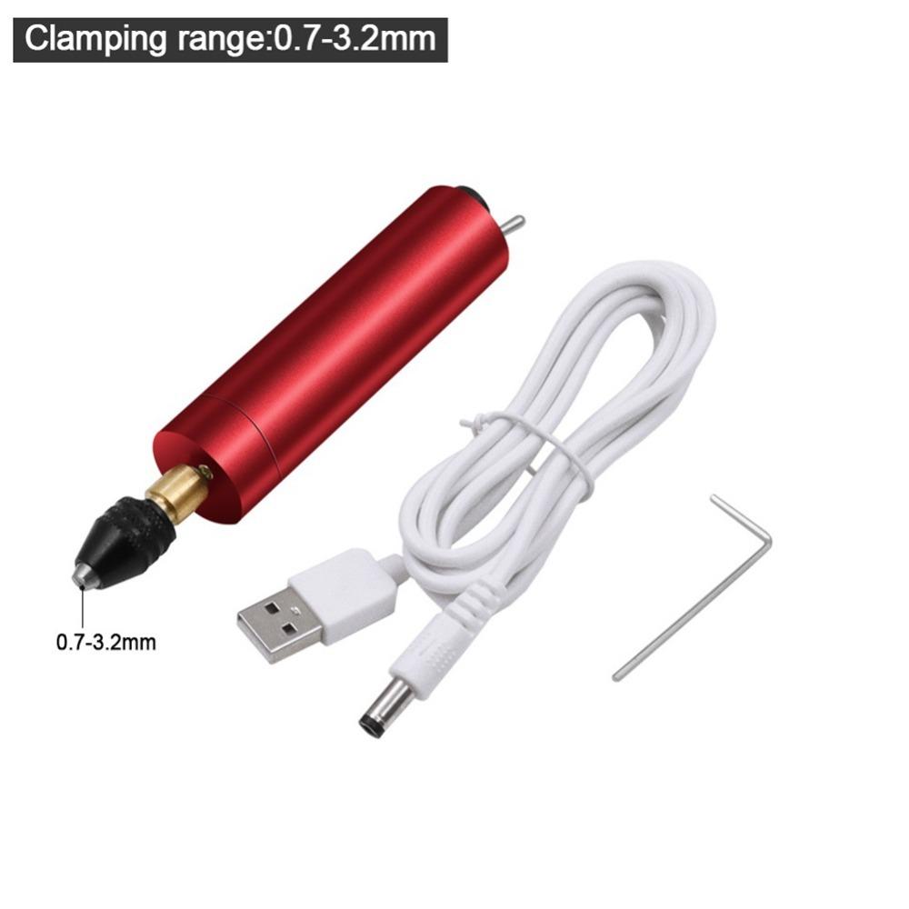 DC 5V Polishing Rotary Tools Engraving Grinding Electric Hand Drill Electric Grinder Carving Pen For DIY Lover