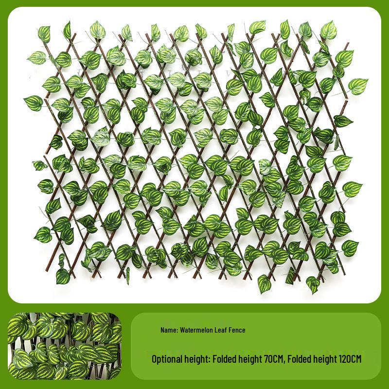 Expandable Pastoral Ivy Leaf Fence: Outdoor Green Hedge for Garden or Courtyard Decoration