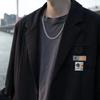 2024 New Long Stainless Steel Chain Necklace for Women Men On The Neck Hip Hop Jewelry Accessories Choker Valentine's Day