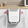 Wall-Mounted Foldable Kitchen Trash Bin with Cabinet Hook