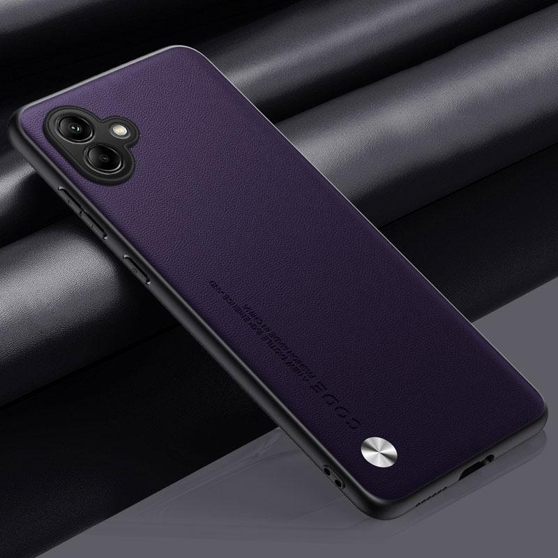 Luxury PU Leather Phone Case For Samsung Galaxy A06 A07 A16 A17 Plain Skin Shockproof Soft Back Cover For Samsung Galaxy A56