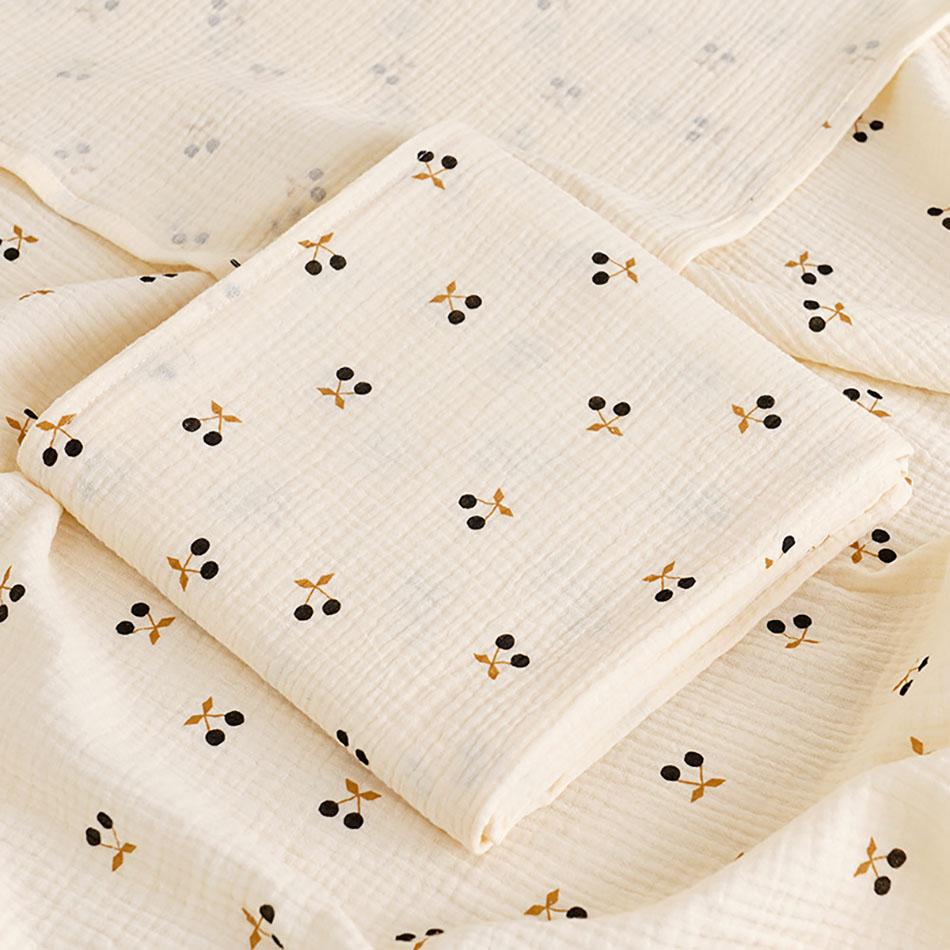 100x100cm Newborn Baby Shower Wrap Toddler Kids Cartoon Bear Double Layer Gauze Bath Towel Soft Quick Drying for Spring Autumn