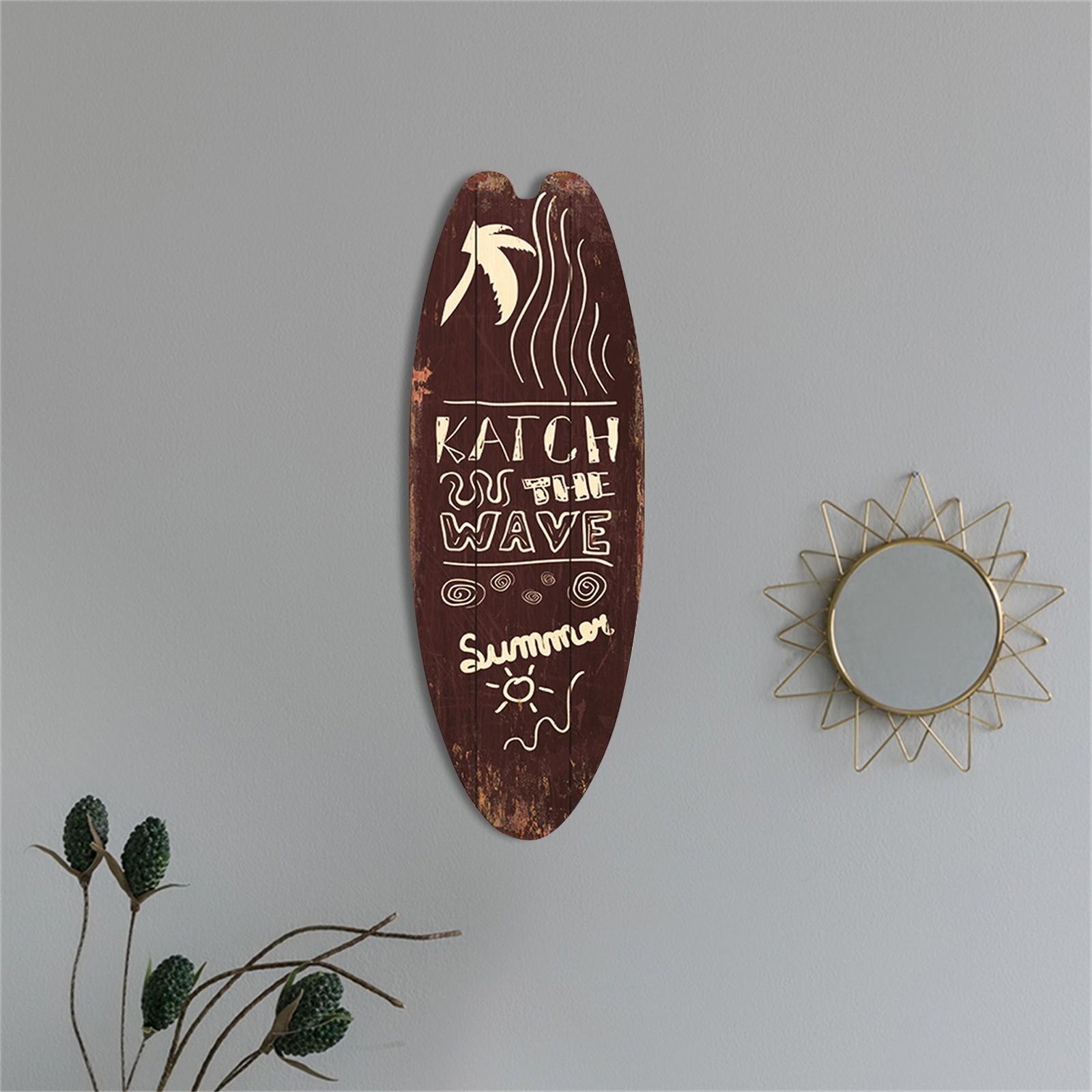 

Повседневный домашний декор, винтажный деревянный знак, доска для серфинга, деревянный знак, подвесной пляжный стиль коричневый