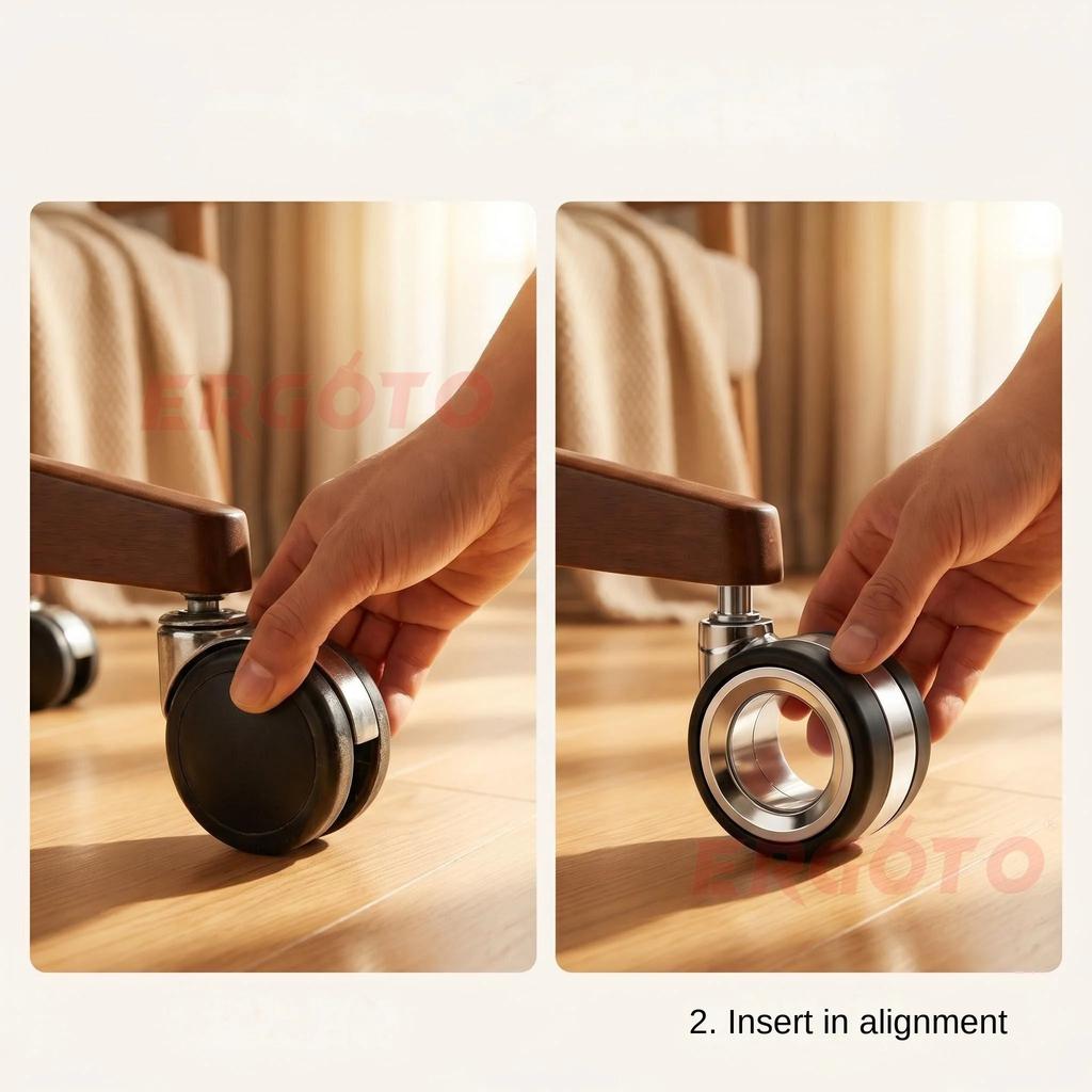 2.5 Inch Stem Type M11*22mm Premium Universal Caster Wheels Snap/ring Swivel Casters For Gaming Chairs / Silent Tpu Wheels