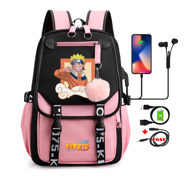 Anime Backpack for Teen Student Schoolbag Men Women Leisure Usb Travel Bag Boy Girl Back To School Backpack Rucksack