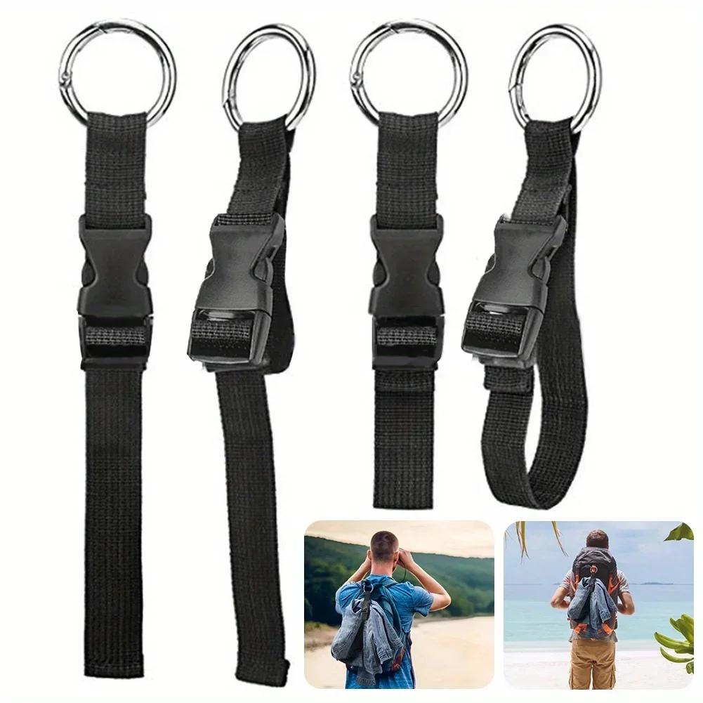 2Pcs Travel Luggage Fixed Strap with Release Buckle Portable Luggage Strap Anti-Theft Backpack External Belt Jacket Holder