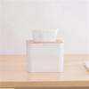 ABWR-3X Quadratische Taschentuchbox Taschentuchbox mit Holzdeckel Haushalt Abnehmbar Mini Holz-Taschentuchbox