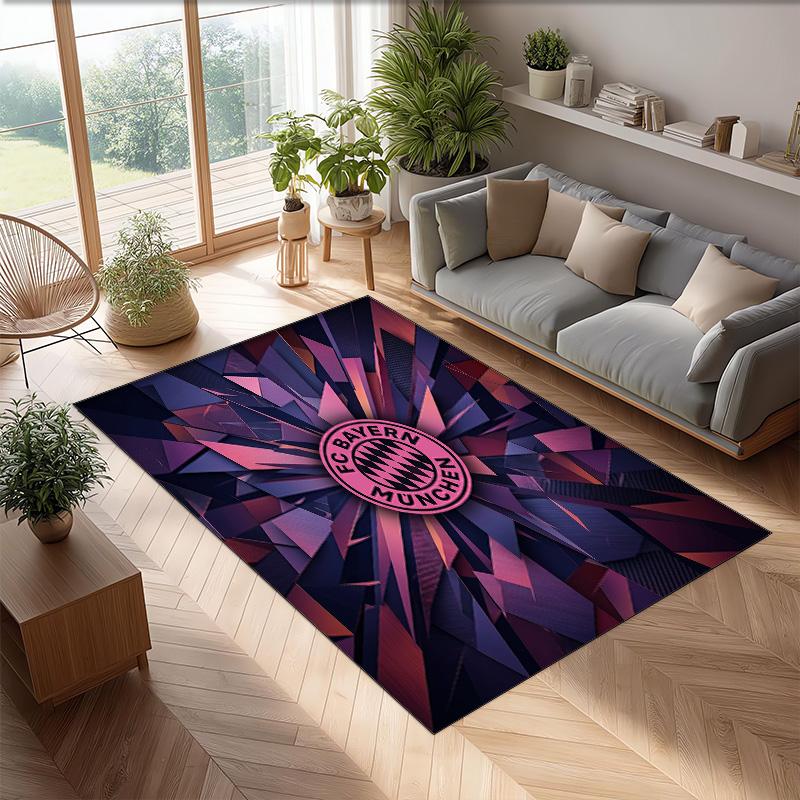 Bayern Munich Printed Flannel Area Rug Non Slip Soft Polyester Floor Carpet Indoor Decor Mat for Bedroom Living Room Sofa Game Room Home Decoration