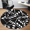 1pc Dice Pattern Office Round Area Rug, Indoor Mat Suitable ForOffice, Under Office Chairs Bedroom Living Room Home Decor, Room Decot248