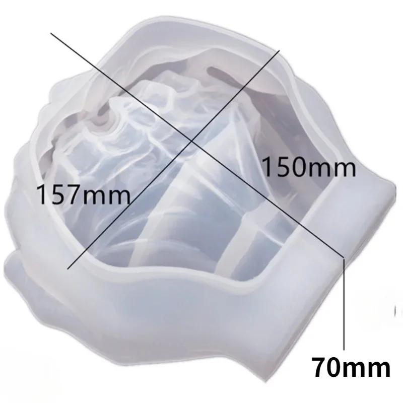DIY Ashtray Epoxy Crystal Resin Silicone Mold Two-hand Model Hand Dish Ashtray Mirror Epoxy Silicone Mold LS