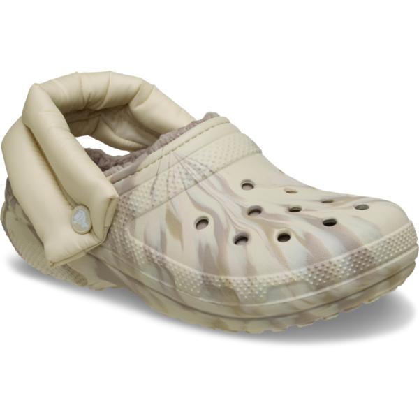 Crocs Classic Puff Strap Marble Lined Clog 211980 2y3