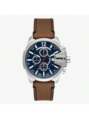 Herren Multi-Funktions Chronograph Quarz Uhr, Lederarmband Großes Zifferblatt Armbanduhr mit Datum, Großartig für Business und Outdoor DZ4601