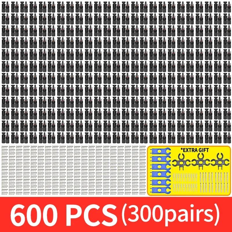 600/400/200/100/10Pcs Solar Panels Connectors Kit, PV Plug 1000V DC 30A, for Photovoltaic MC Cable 2.5/4/6mm²