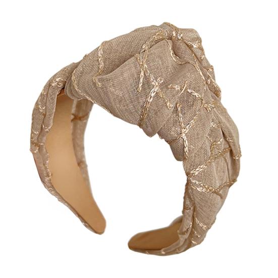 

Women Headband Organza Fabric Bowknot Decor Hair Hoop Daily Party Gathering Outing Versatile Hair Accessories кавовий
