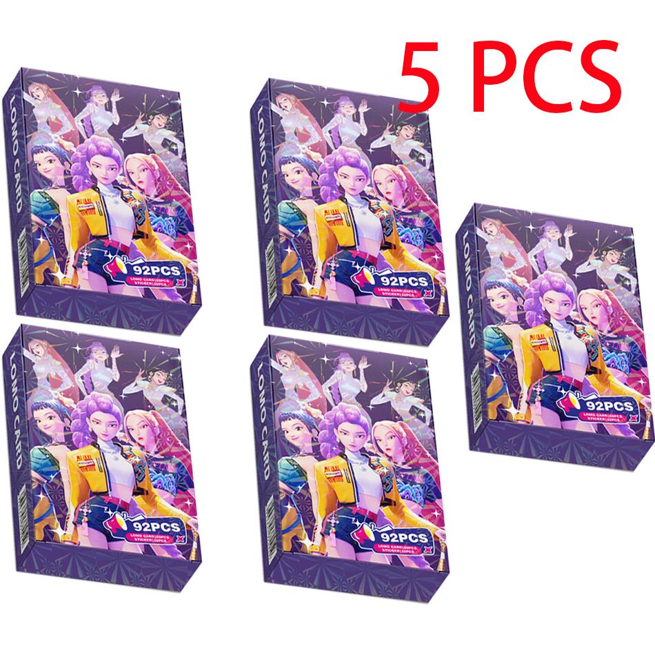 92 Piece Set Kpop Devil Hunter Card Anime Saja Huntrix Kids Party Cosplay Gaming Card Collect Sticker Cartoon Anim Stickers Gift