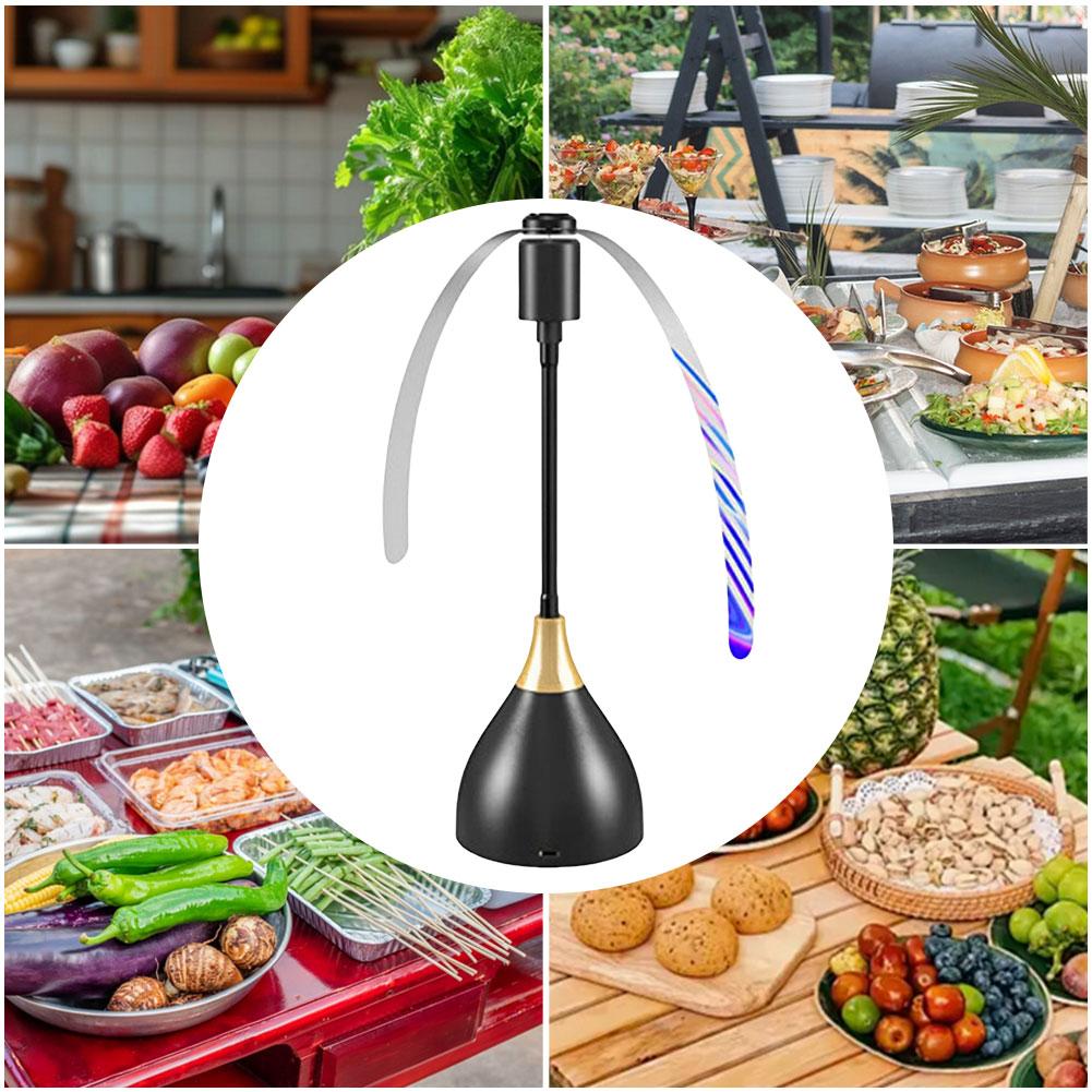 Fly Repellent Fan Fly Fans for Tables with Soft Holographic Blades Table Top Fly Fan Outdoor Picnic Fan for Picnic Restaurant