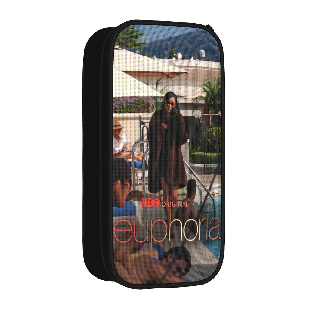 Large Capacity Pen Box Euphorias Season 3 Office Accessories Double Layer Pen Case Girl Make Up Bag Birthday Gift