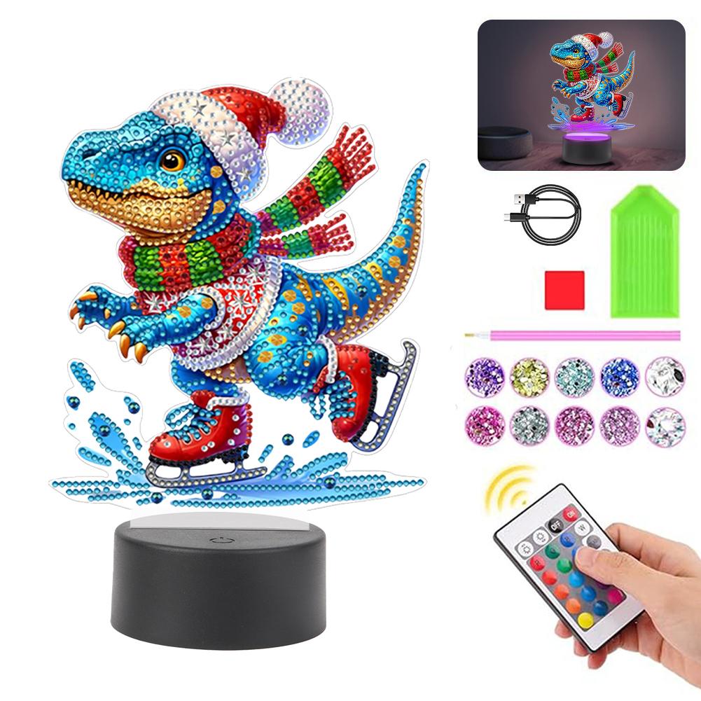 Acrylic Double Sided Vase Diamond Painting Bedside Lamp Multifunctional Diamond Night Lamp Rhinestones LED Light for Home Decor