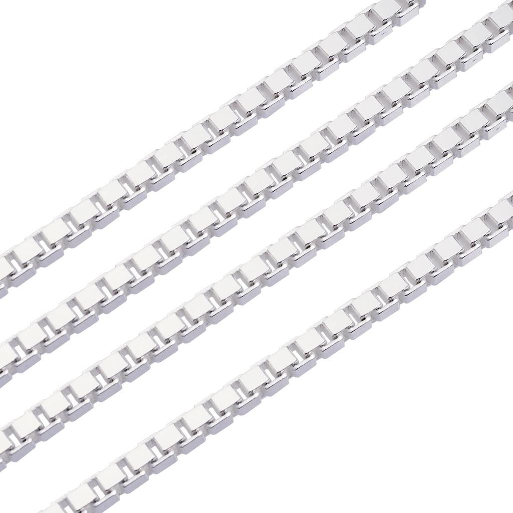 Sears Venetian Chain Silver SV 50cm Necklace, 925, 2.7mm Wide, Long, SV300-50