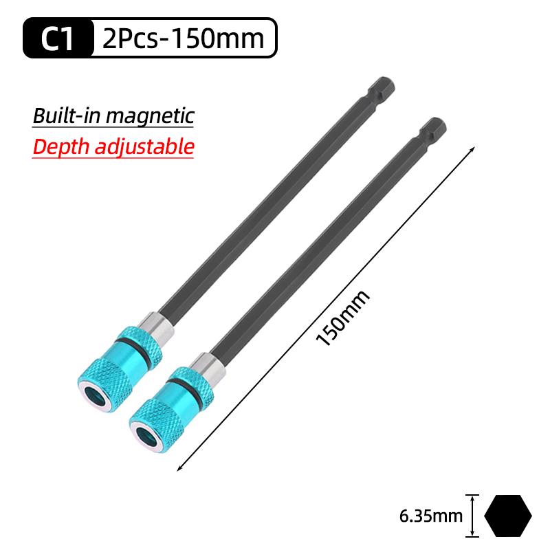 1/4" Hex Magnetic Screwdriver Bit Holder Quick Release Adapter Extension Rod Electric Drill Hand Tools 50/60/75/100/150/300mm